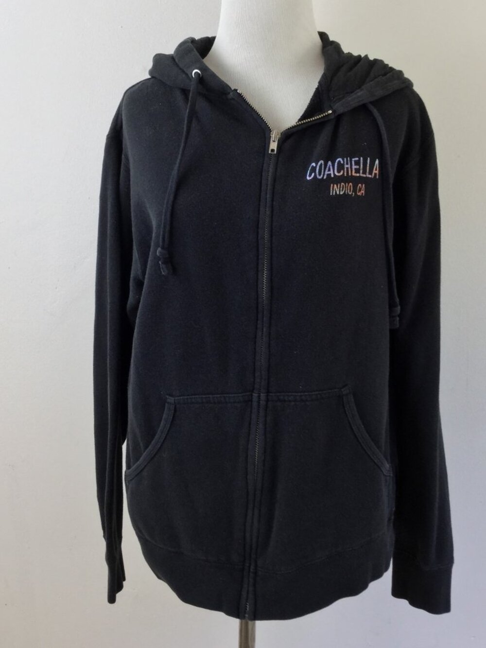 Coachella 2018 black Hooded Zip-Up Jacket m